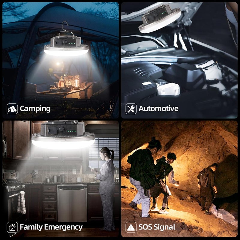 Amkulop Transparent Portable Rechargeable LED Camping Lights,Waterproof Outdoor Light with 5000Lm,Super Bright Hanging Lanterns for Tents, Canopies & Outdoor Emergencies - Image 5